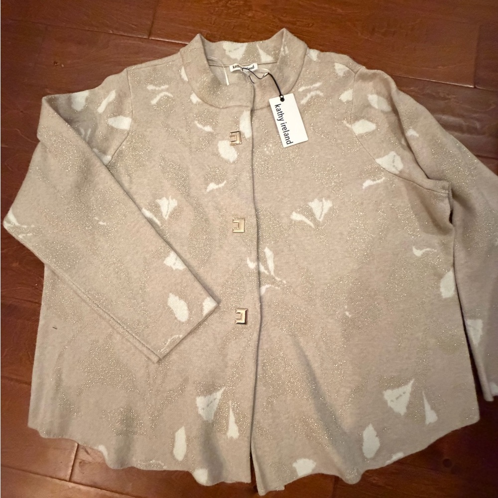 Women's Cream Cardigan New Kathy Ireland